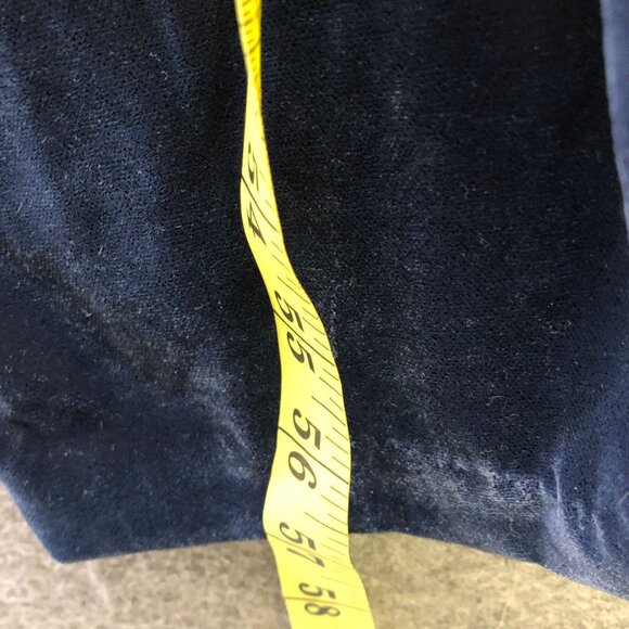 Gap Velvet Cami Jumpsuit Womens L Dark Blue Navy Tapered Relaxed Tie Waist - Picture 7 of 8